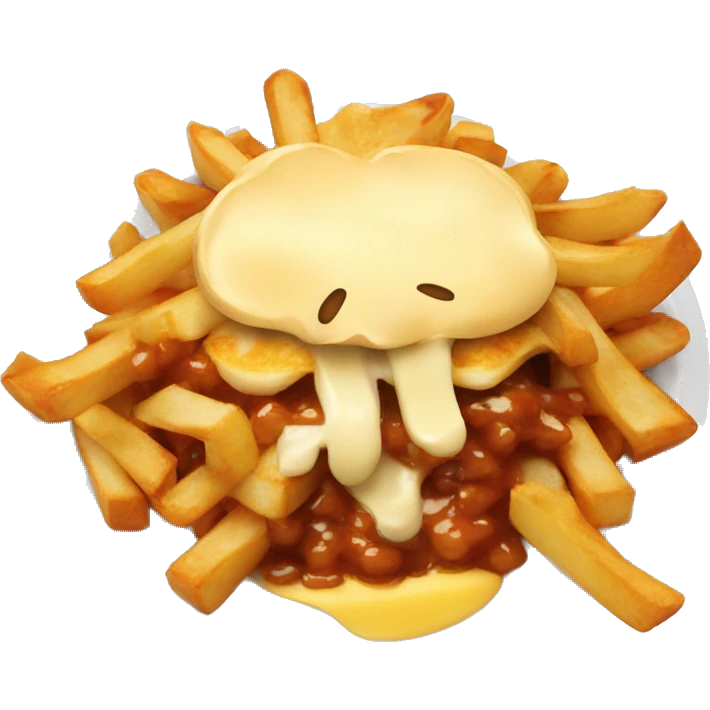 Poutine qui mange une poutine  emoji