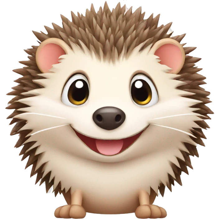 happy cute Hedgehog smiling emoji
