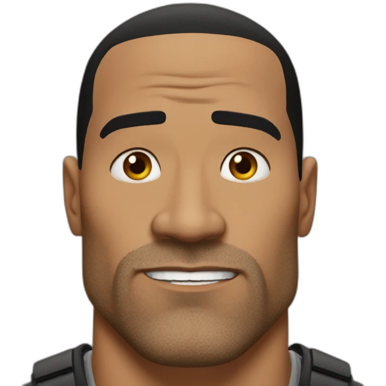 The rock qui fronce les sourcils emoji