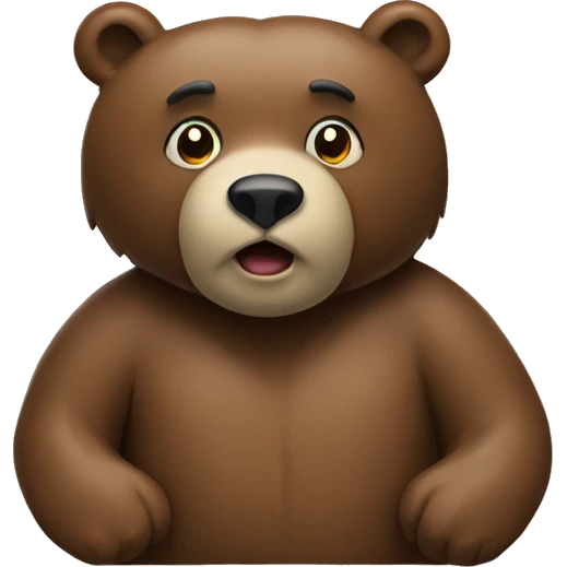 Bear in hudy emoji