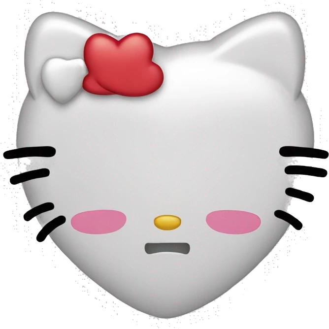 hello kitty heart emoji