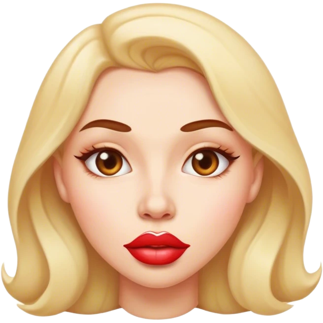 Women with big lips emoji