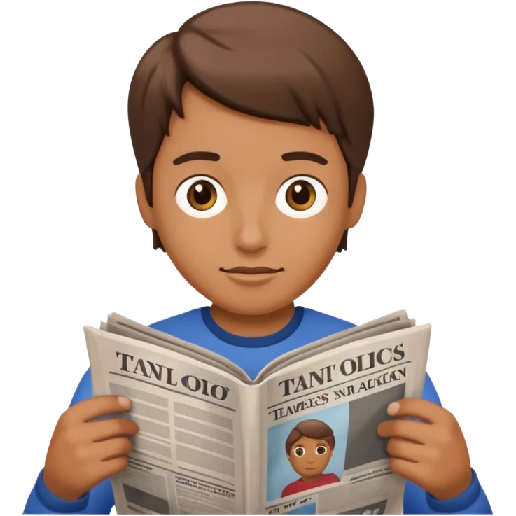 person reading a newspaper emoji
