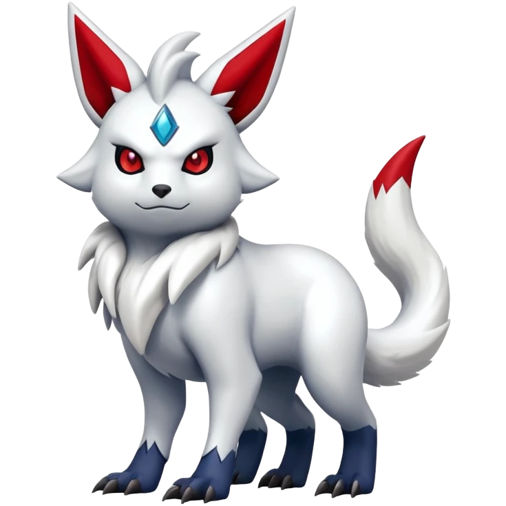Shiny Absol-Zangoose-Fakémon-hybrid-creature (full body)  emoji