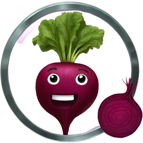 beetroot inside the mirror emoji