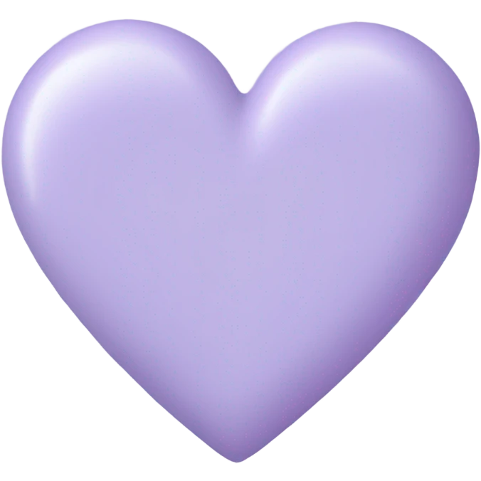 Pastel lavender-coloured heart emoji