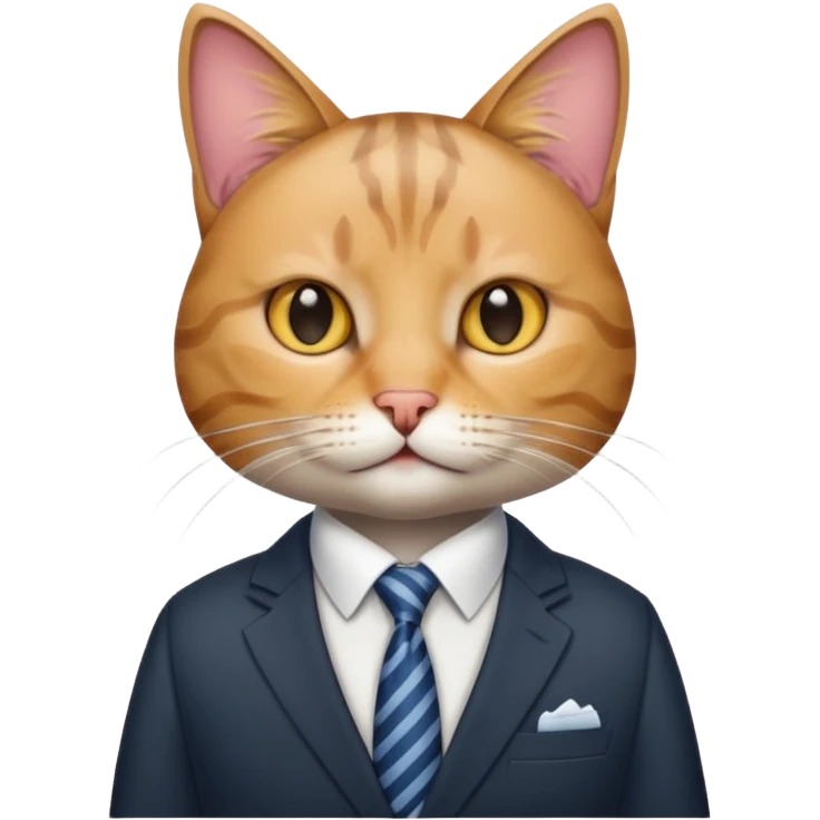 Cat in a business suit  emoji