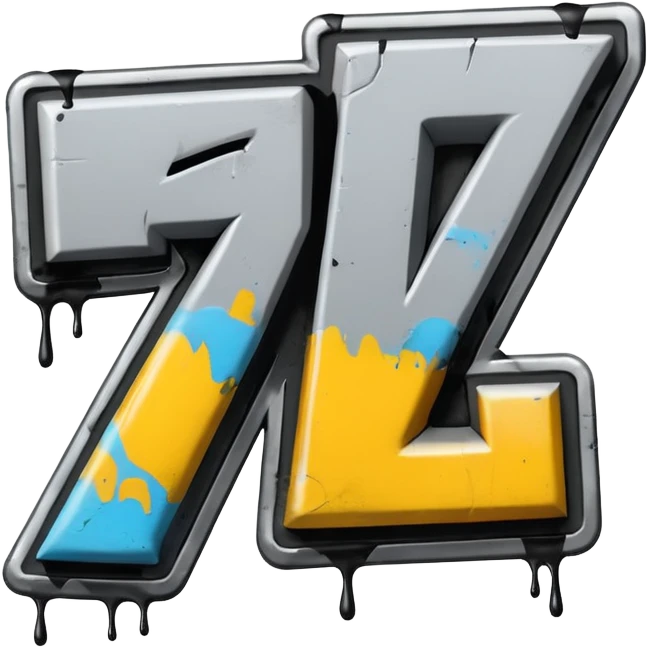 Граффити надпись: 72 emoji