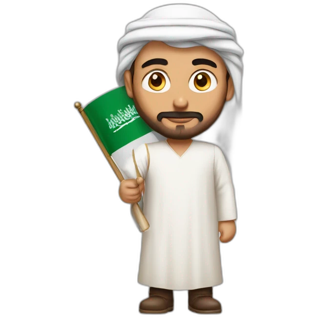 a man from saudi arabia, with a red shemag emoji