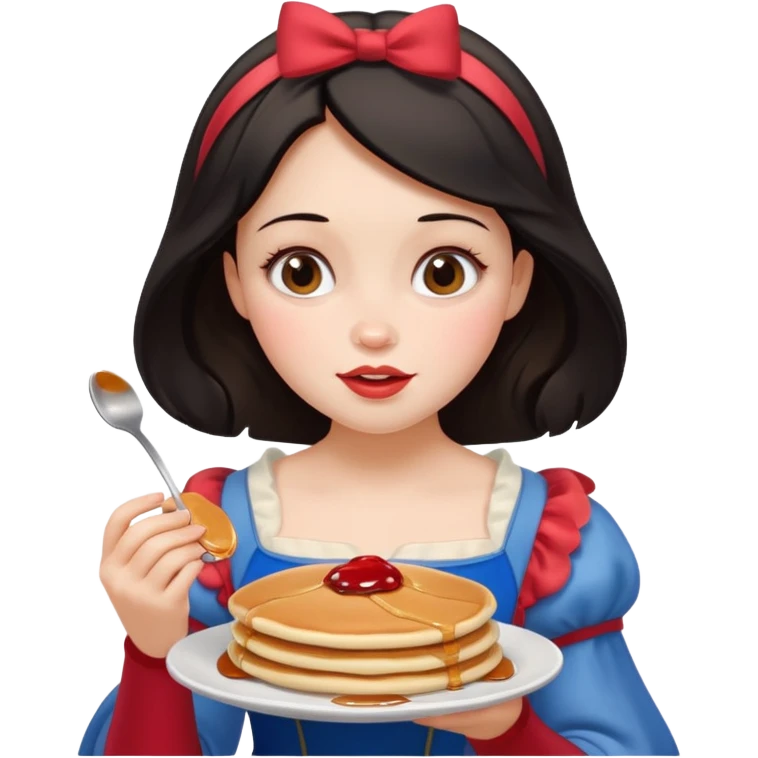 SnowWhite seal eating pancakes emoji