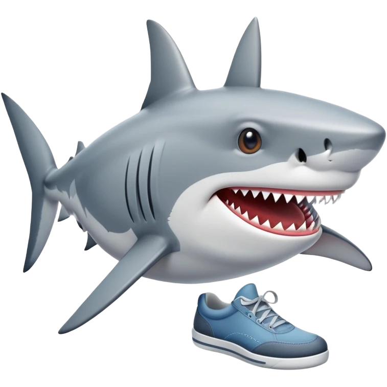 Shark wearing shoes  emoji