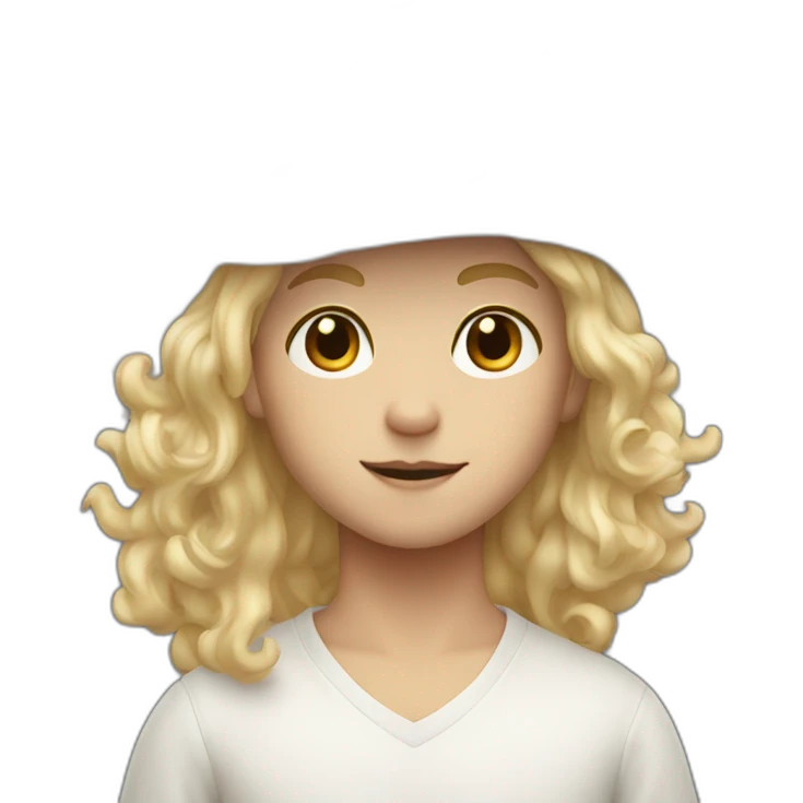 boy witch blond hair and white cap emoji