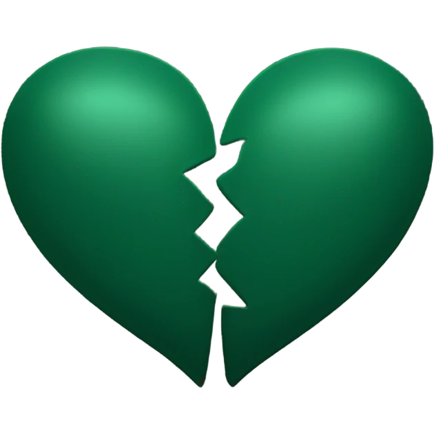heart two halves dark green emoji