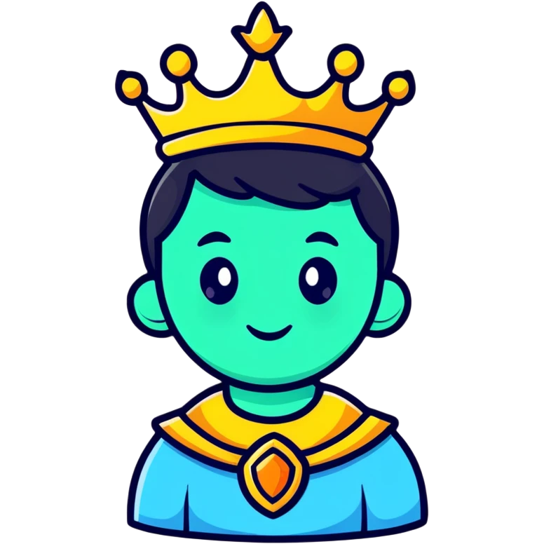 god mode avatar with glowing aura and crown emoji