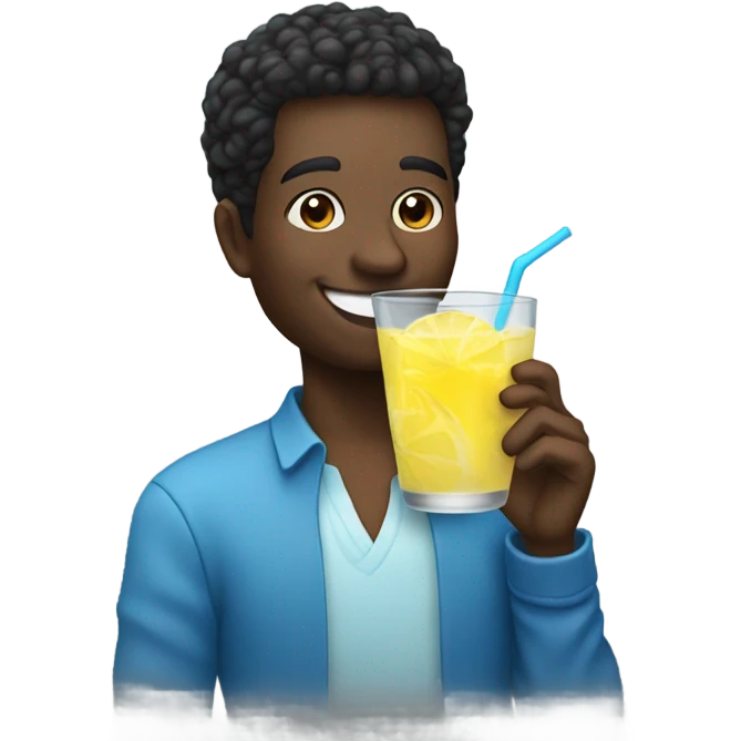drinking blue lemona emoji