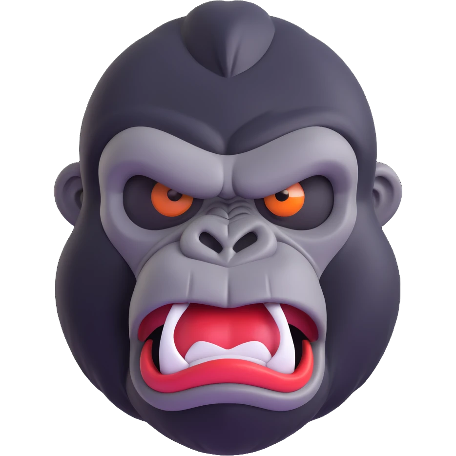 gorilla head ungry emoji