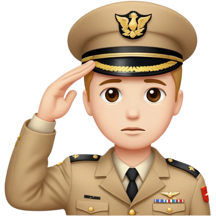 Sad face saluting   emoji