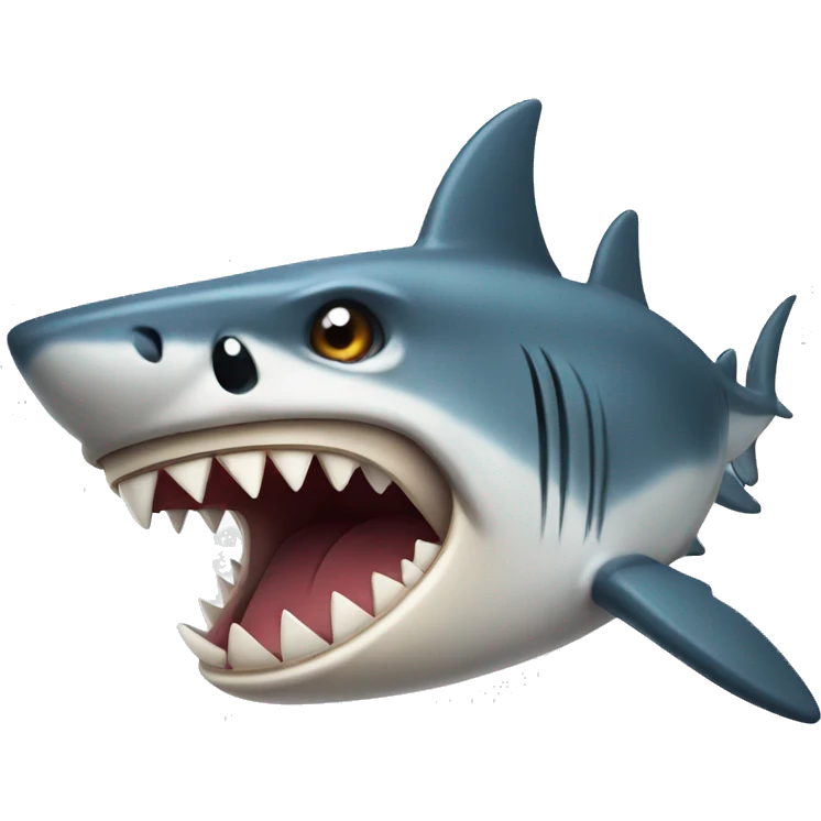 angry shark emoji
