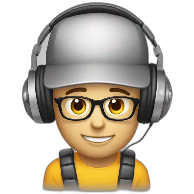 DJ mit Kopfhörer cappy emoji