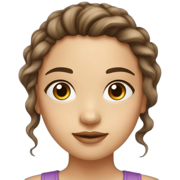 Girl-long-hair-with-brown-color-beautiful-eye-eyebrow emoji