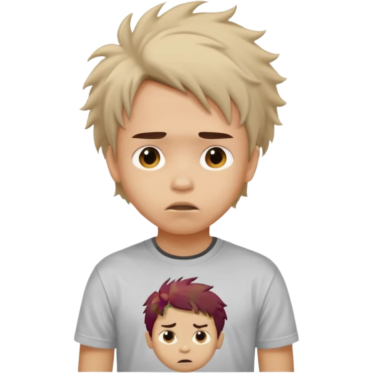 a scared child with a man silhouette behind the back emoji
