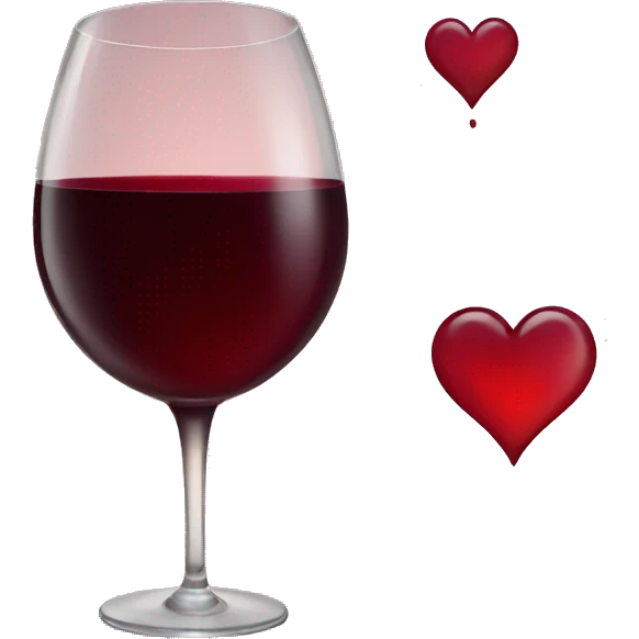 Red wine heart emoji