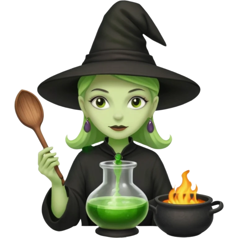 green witch cooking potion emoji