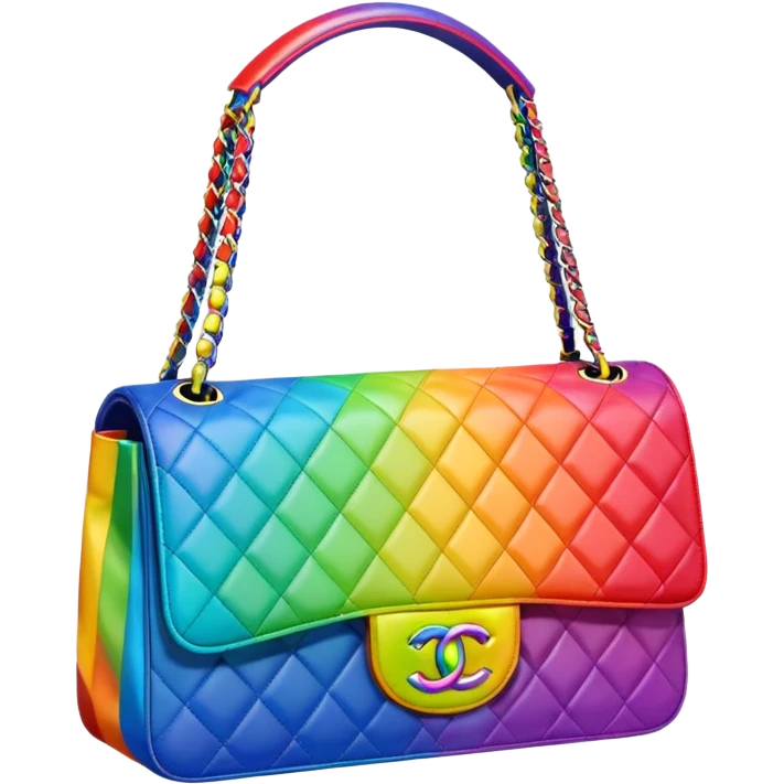 chanel rainbow bag emoji