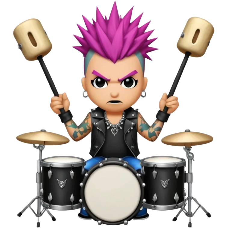 punk animal drummer emoji