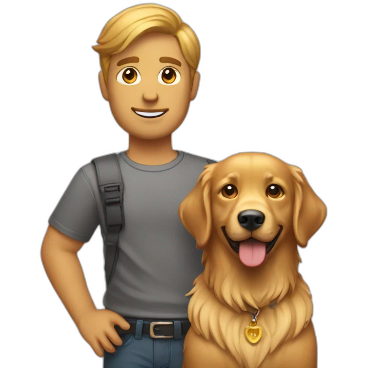 developer with golden retriever emoji