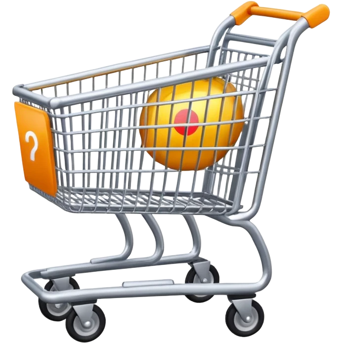 shopping cart with AI letters inside emoji