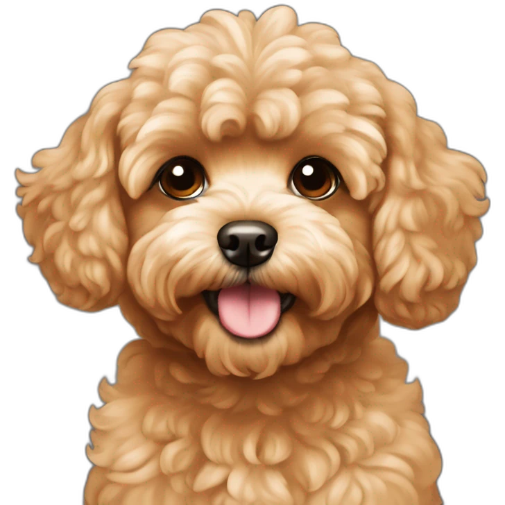 Caramel Maltipoo with long ears emoji
