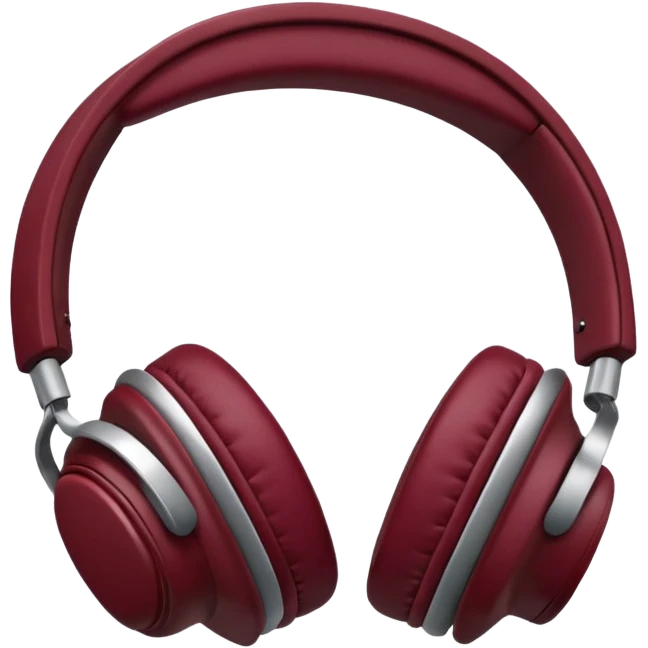 burgundy headphones emoji