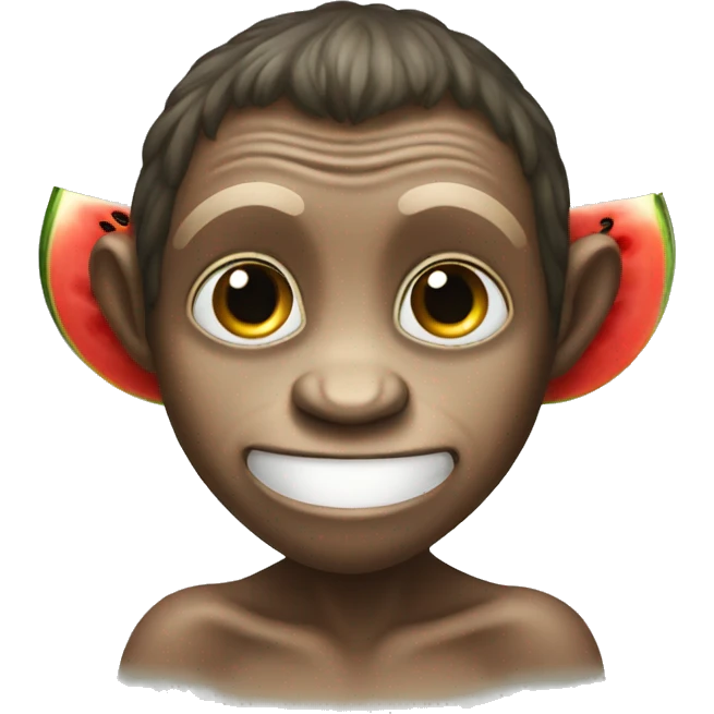 Monkey watermelons  emoji