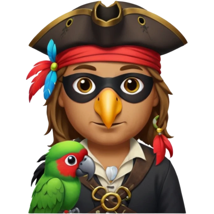 pirate and parrot emoji