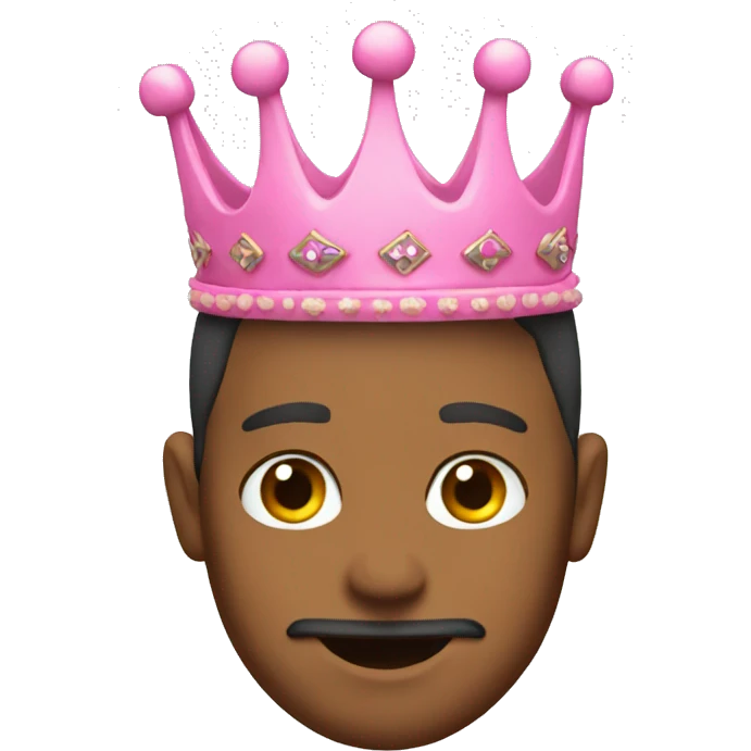 Pink crown emoji