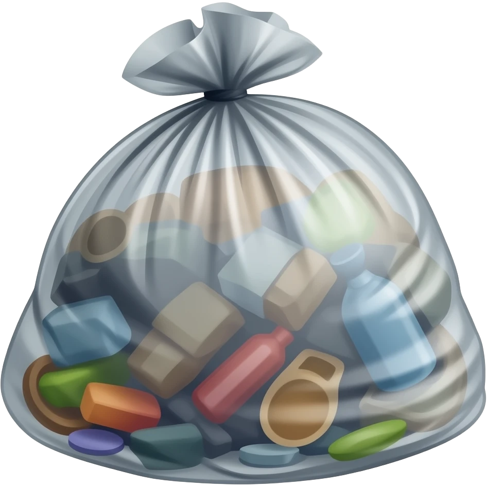 sac poubelle éventré déchets emoji