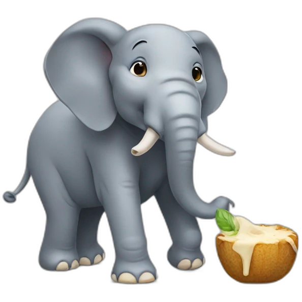 Elephant eating emoji