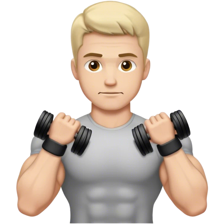 man weighted wrist curl emoji