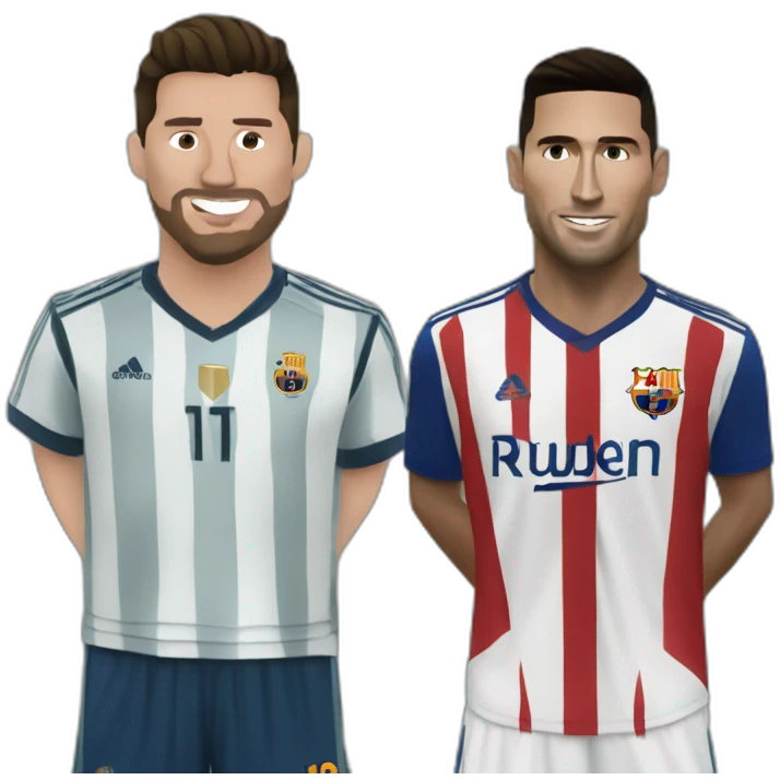 Ronaldo qui frappe messi emoji