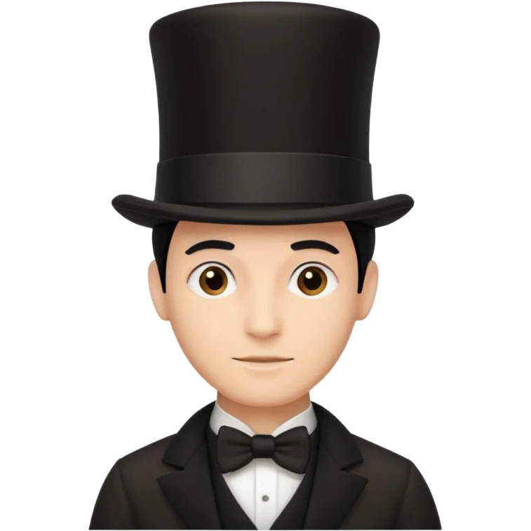 Make a man with a black top hat emoji