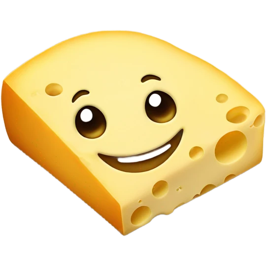 Cheese with a smile  emoji