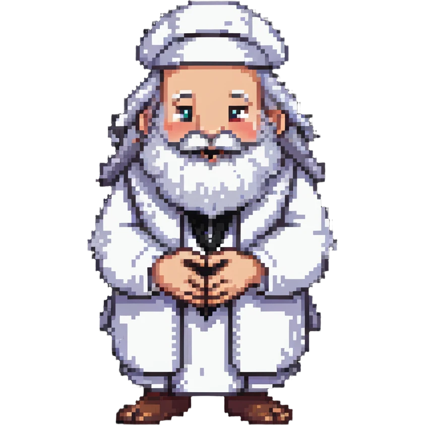 mischievous rabbi rubbing his hands together, playful expression emoji
