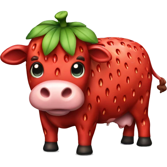 strawberry cow emoji