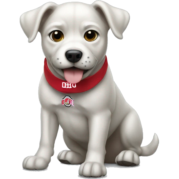 Dog with Ohio state  emoji