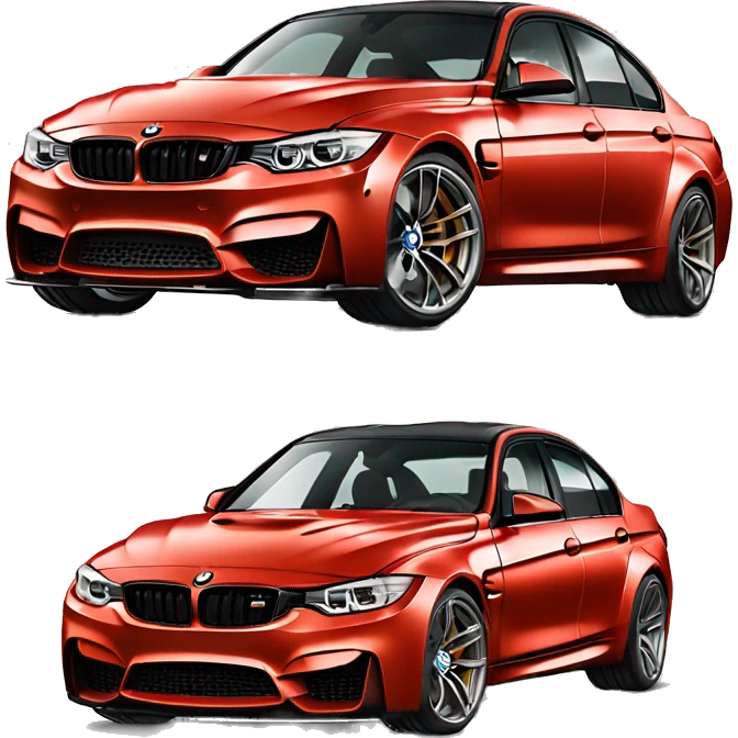 RED f80 BMW M3 front view emoji