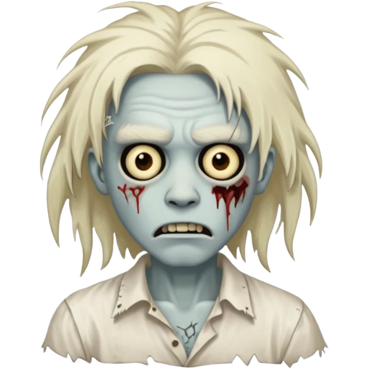 white zombie with white shirt emoji