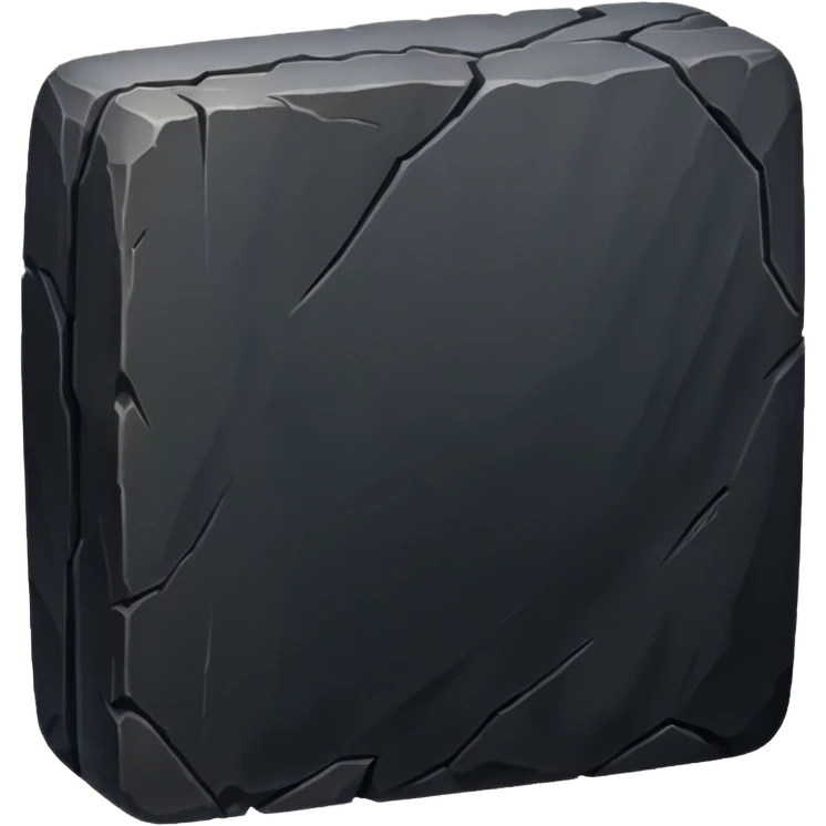 Black long rectangle rock emoji