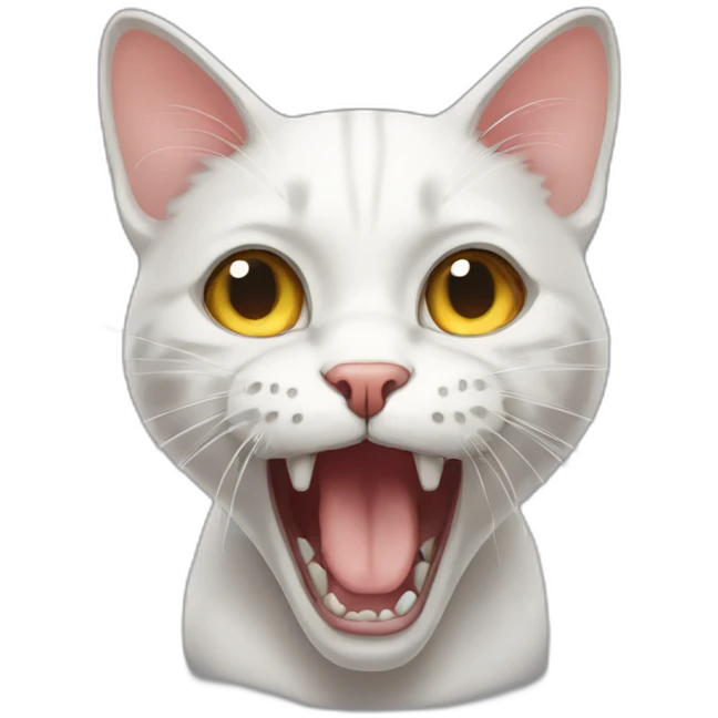 suprised cat with skull emoji