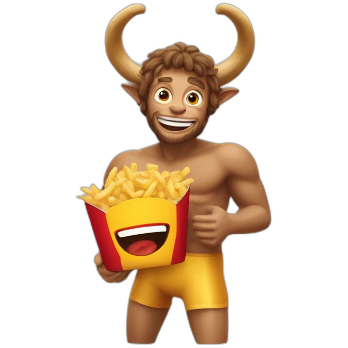 satyr-and-nymph-excitedly-eating-mcdonalds emoji